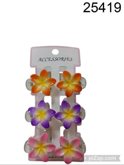 Imagen de BROCHES PELO FLORCITA COLORES PACK 11.25